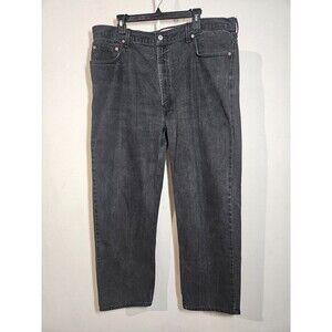 Levi's 550 Jeans Men's 42x32 Straight Leg Relaxed Fit Denim Black 100% Cotton